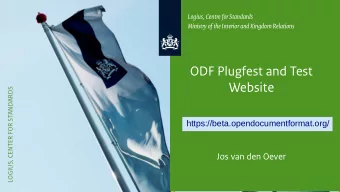 ODF Plugfest and Test  Website  LOGIUS, CENTER FOR STANDARDS  https://beta.opendocumentformat.org/