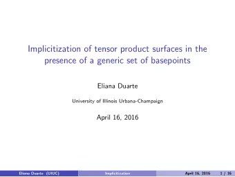 Implicitization of tensor product surfaces in the  presence of a generic set of basepoints  Eliana