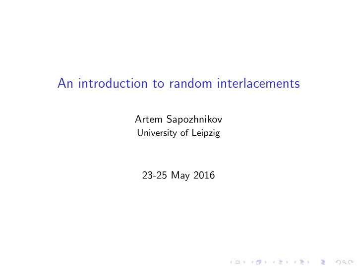 an introduction to random interlacements