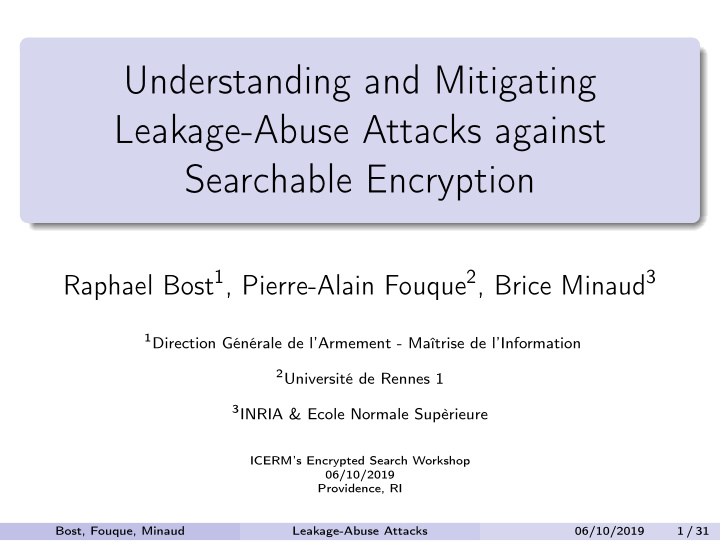 understanding and mitigating leakage abuse attacks
