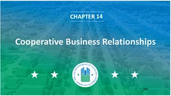 Cooperative Business Relationships  200  Contents  Intergovernmental Agreements  Inter-agency