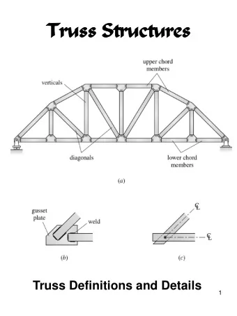 Truss St  Tru  s Structures  Truss Definitions and Details  1  Truss: Mimic Beam Behavior  2