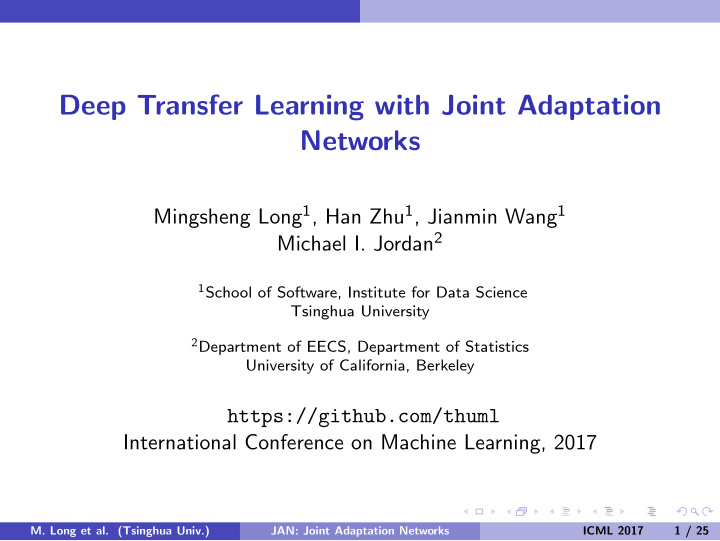 deep transfer learning with joint adaptation networks