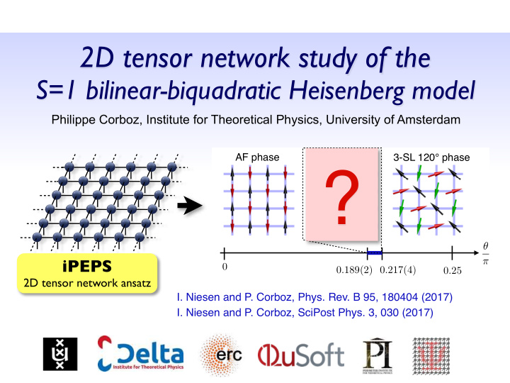 ipeps 0 0 189 2 0 217 4 0 25 2d tensor network ansatz i