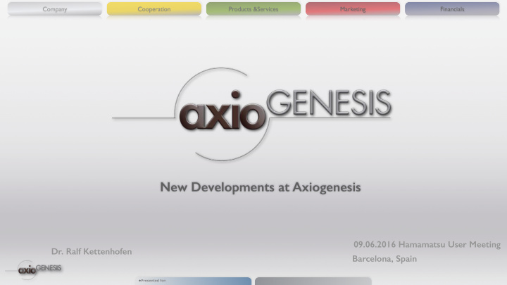 new developments at axiogenesis