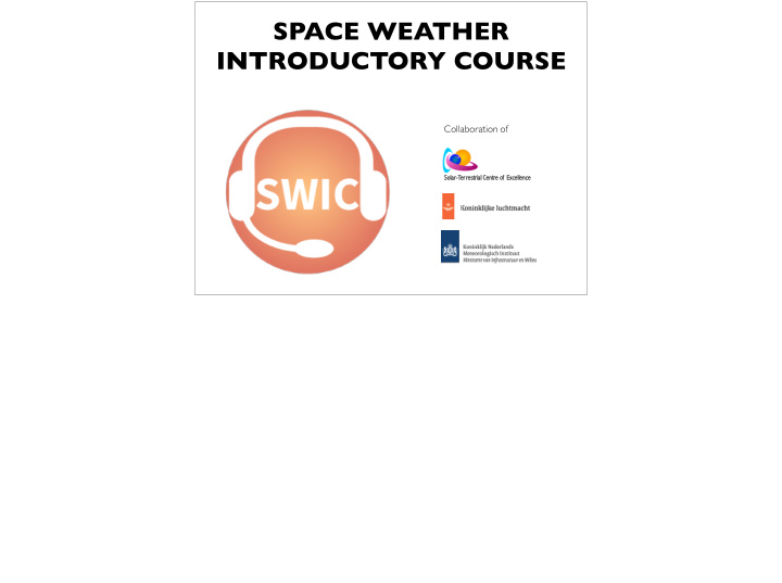space weather introductory course