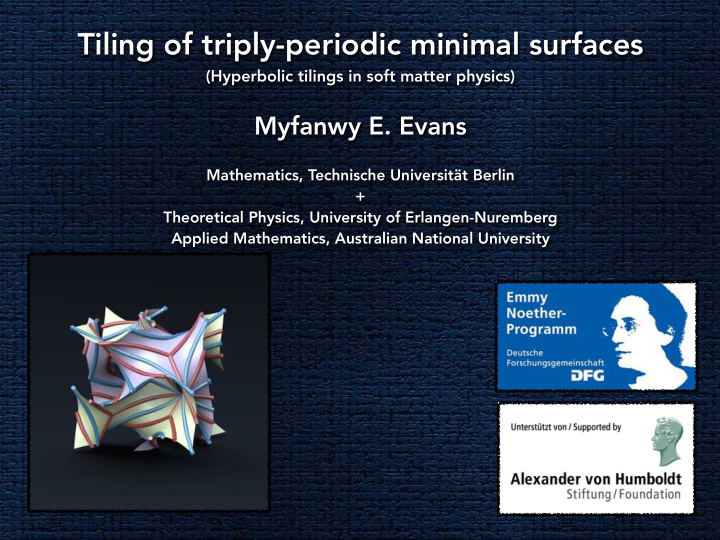 tiling of triply periodic minimal surfaces