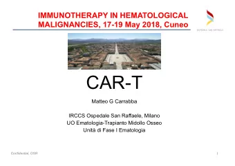 CAR-T  Matteo G Carrabba  IRCCS Ospedale San Raffaele, Milano  UO Ematologia-Trapianto Midollo