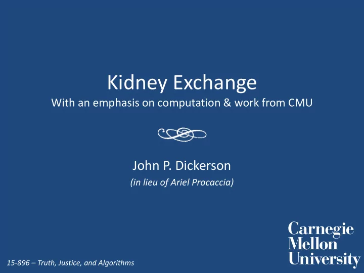 kidney exchange