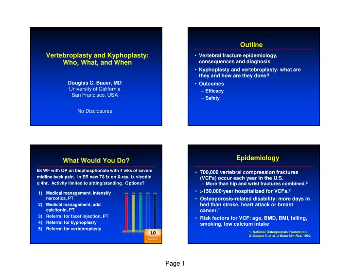 outline vertebroplasty and kyphoplasty