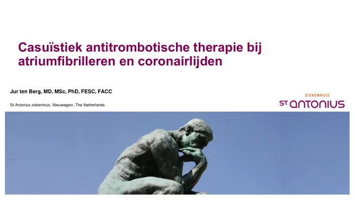 atriumfibrilleren en coronairlijden