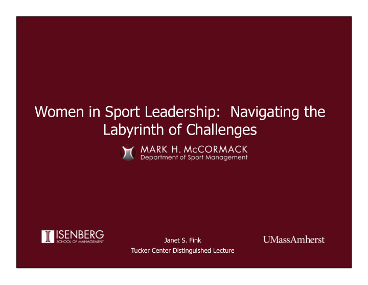 women in sport leadership navigating the labyrinth of
