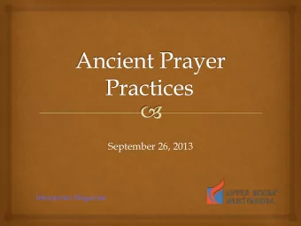 September 26, 2013  Interpreter Magazine  Hosts    The Rev. Tom Albin  The Rev. Kathy Noble