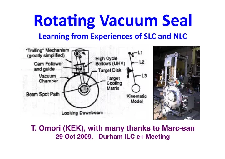 rota ng vacuum seal