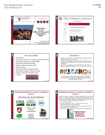 11/12/20  WA S H I N G T O N  S T AT E  19  U N I V E R S I T Y  Office of Research Assurances