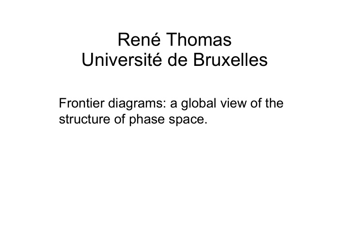 ren thomas universit de bruxelles