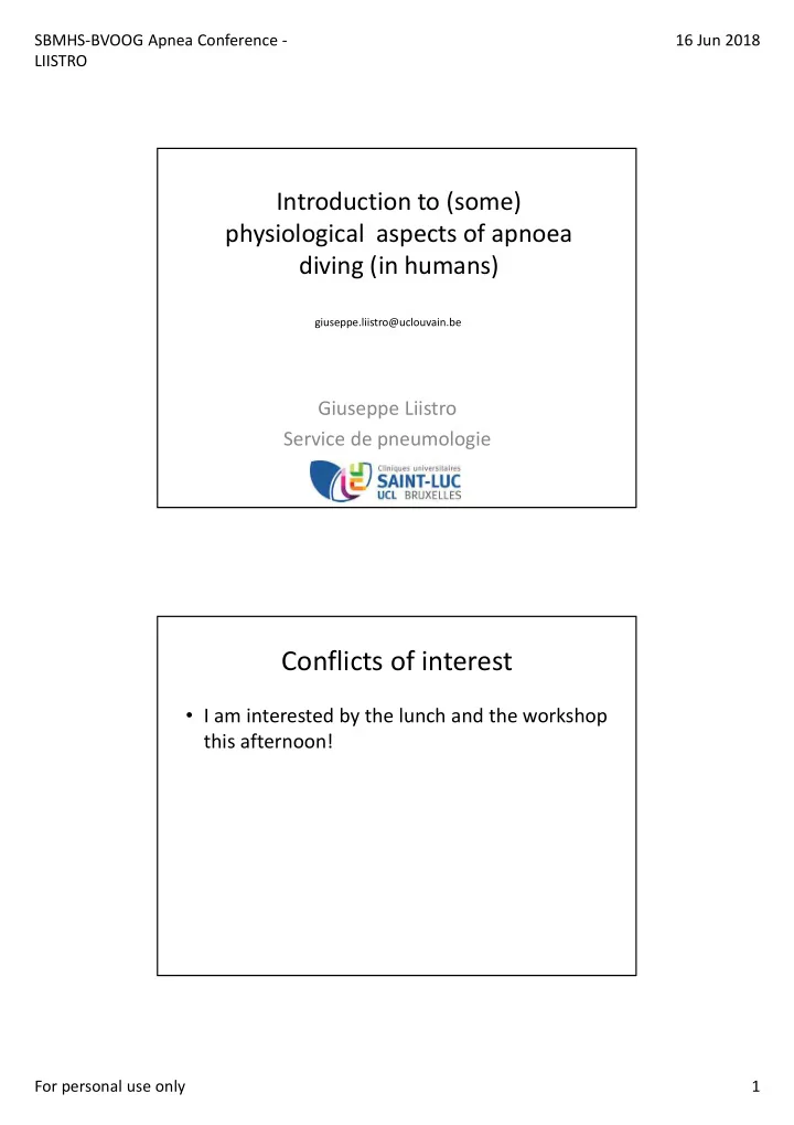 conflicts of interest