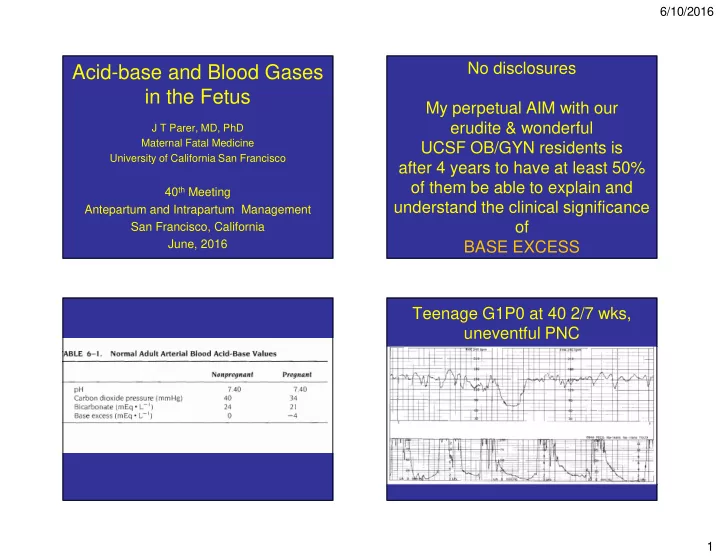 acid base and blood gases in the fetus