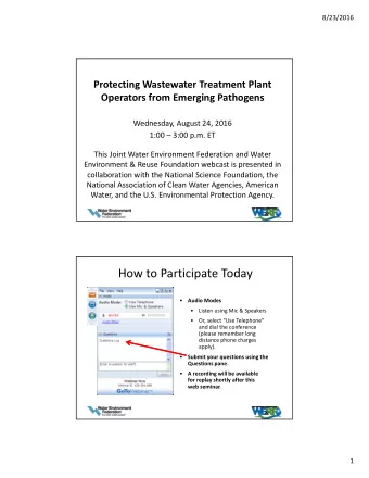 How to Participate Today   Audio Modes   Listen using Mic &amp; Speakers   Or, select