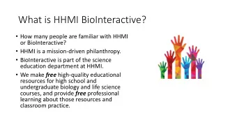 What is HHMI BioInteractive?  How many people are familiar with HHMI  or BioInteractive?