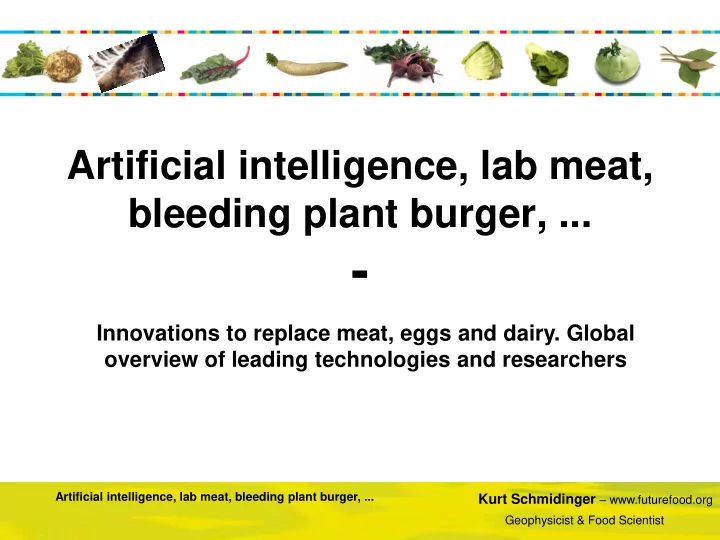 innovations to replace meat eggs and dairy global
