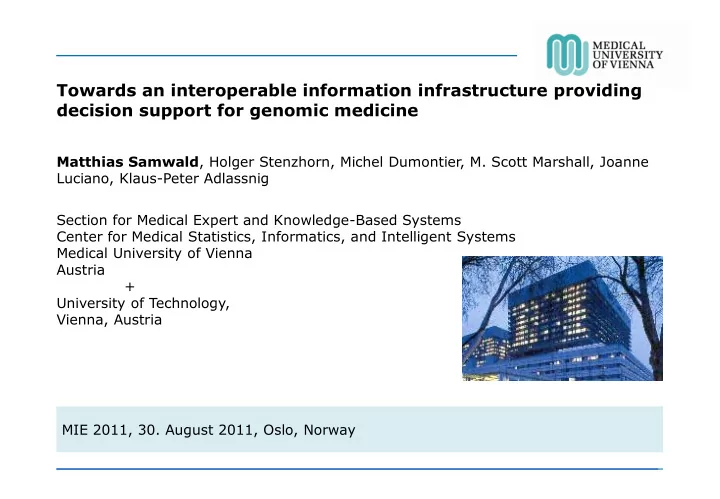 towards an interoperable information infrastructure