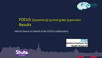 Background  Pre clinical and imaging studies had suggested benefits from  fluoxetine (and other