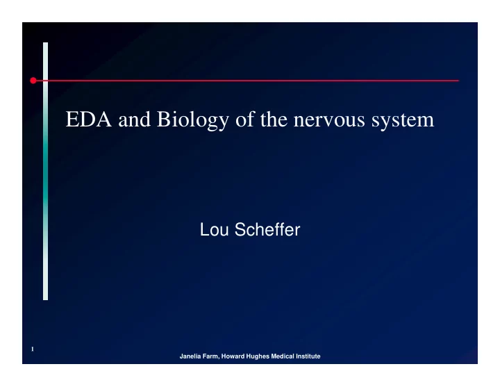 eda and biology of the nervous system eda and biology of