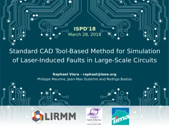Standard CAD T  ool-Based Method for Simulation  of Laser-Induced Faults in Large-Scale Circuits