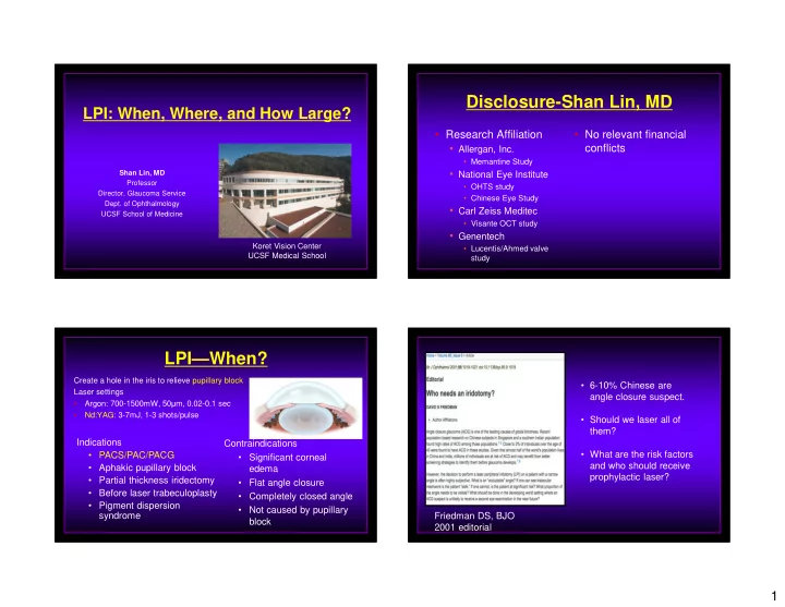 disclosure shan lin md