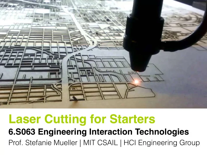 laser cutting for starters