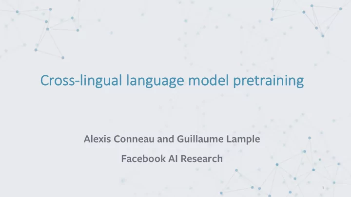 cr cros oss lin lingual al lan languag age mod model pr