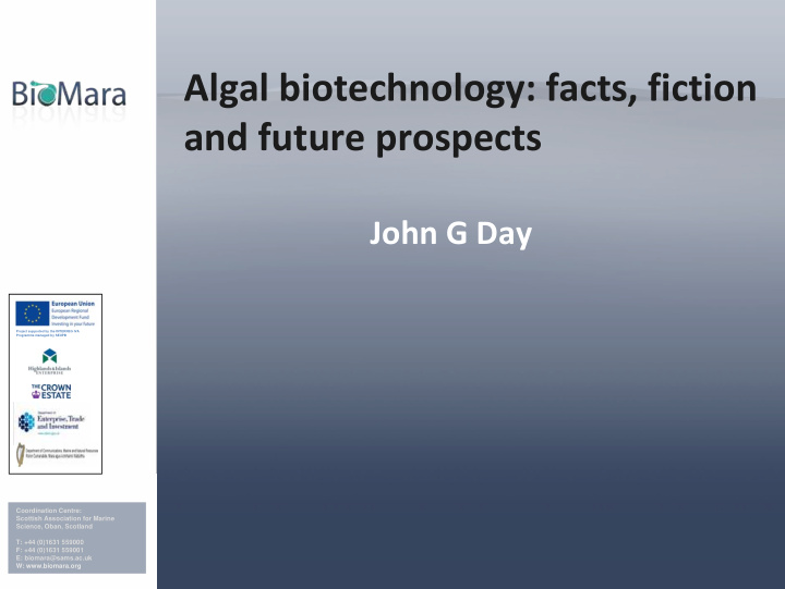 algal biotechnology facts fiction and future prospects