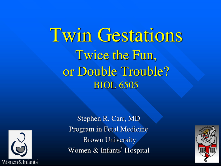 twin gestations