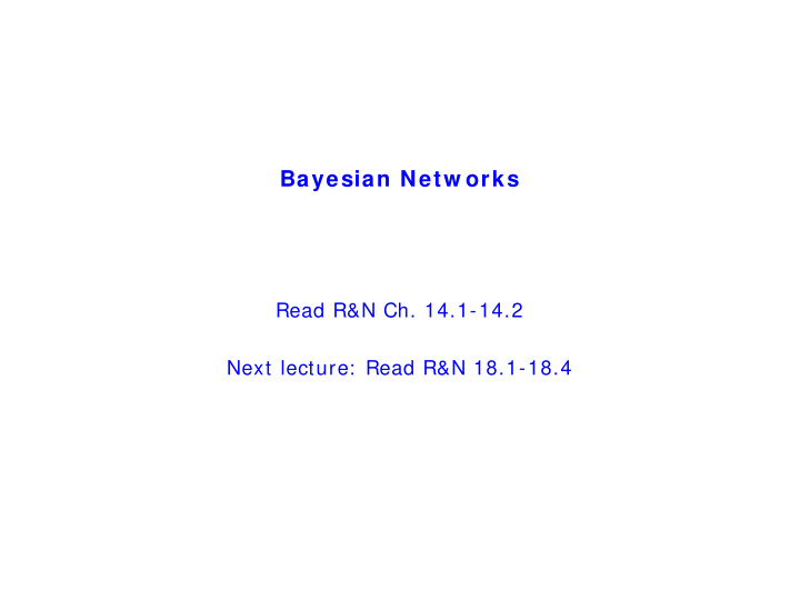 bayesian netw orks