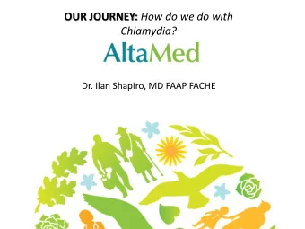 OUR JOURNEY: How do we do with  Chlamydia?  Dr. Ilan Shapiro, MD FAAP FACHE  Disclosure  No
