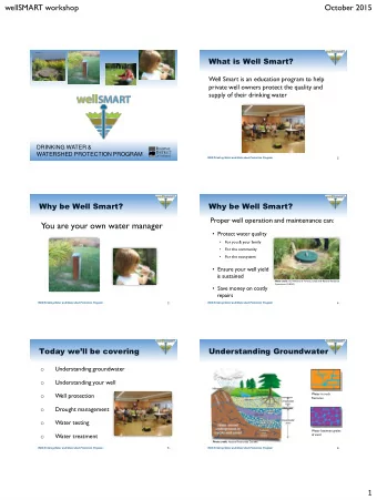 Ensure your well yield  is sustained Photo credit: BC Ministry of Forests, Lands and Natural