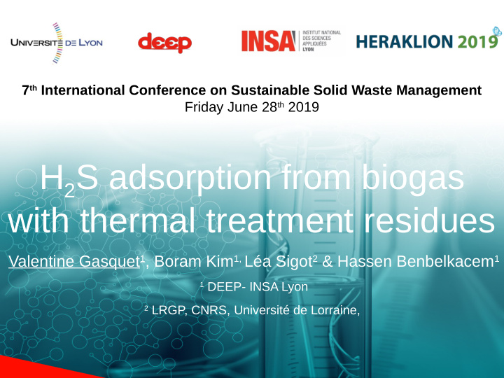 h 2 s adsorption from biogas with thermal treatment