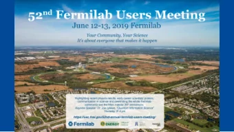 WELCOME  WELCOME  WELCOME  &gt; 500 registrants 52 nd Users Meeting Highlights  Day One  Panel: