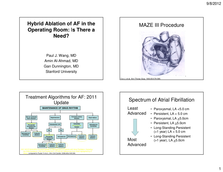 hybrid ablation of af in the maze iii procedure operating