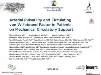 Willebrand factor  s multimerization in continuous ventricular assist devices models  Directeur