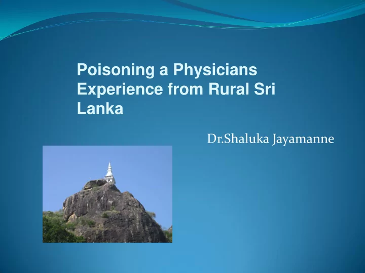 poisoning a physicians