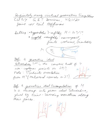 y  TtEnheints orientation  note from Htt on 2T  outward  normals Def a geometric ideal