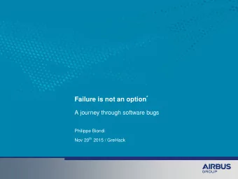 Outline  Bugs!  1  Avoiding and Finding bugs  2  Bugs still happen  3  Why do bugs still happen ?!