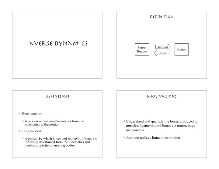 inverse dynamics