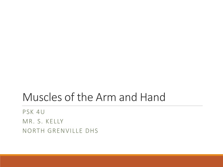 muscles of the arm and hand