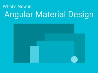 Angular Material Design  Whats New in  Angular Material Design Whats Cool in  Material Design