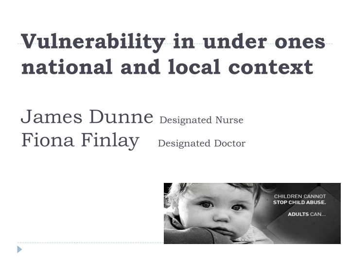 vulnerability in under ones national and local context