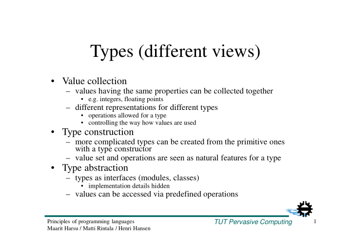 types different views