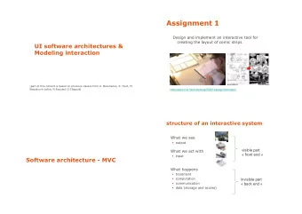 Assignment 1  Design and implement an interactive tool for  creating the layout of comic strips  UI